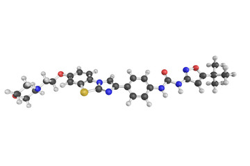 3d structure of Quizartinib, a small molecule receptor tyrosine