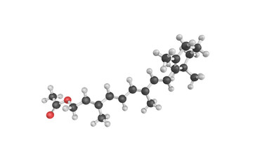 3d structure of Retinyl acetate (retinol acetate, vitamin A acet