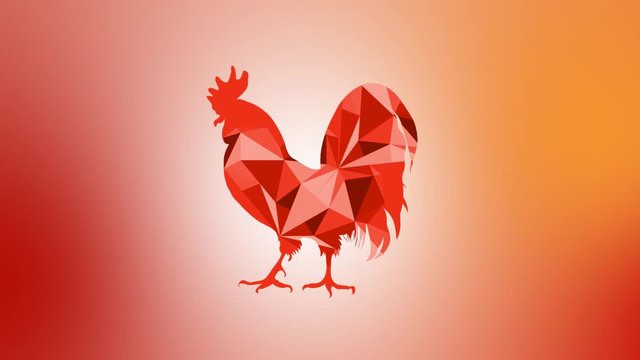 Modele video pour le nouvel an chinois 2017. Année du coq. Template for the year of the rooster.