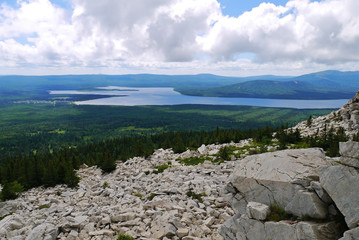 Stunning views of National Park. National Park Zyuratkul, Chelyabinsk oblast, Russia.