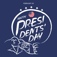 The Happy Presidents' Day color Background