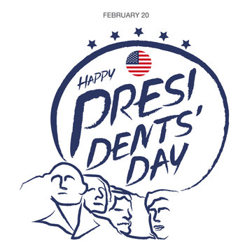 The Happy Presidents' Day color Background
