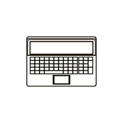 Laptop icon. Device gadget technology and electronic theme. Isolated design. Vector illustration