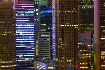 Fototapeta na wymiar Modern skyscrapers at Singapore