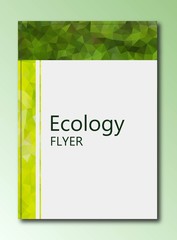 Ecology flyer in polygonal style