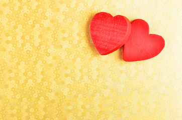 Heart on decorative background