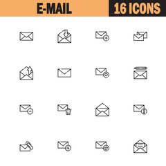 E-mail icon set