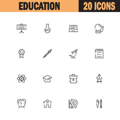 Education icon set