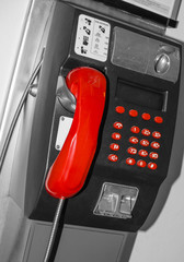 Rotes Münztelefon