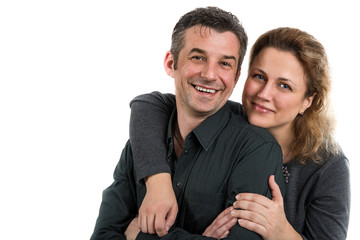 Man and woman. Portrait of a happy heterosexual couples