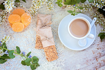 Cup of coffee on a table