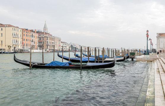 Beautiful gondola in the Grand Canal - Venice, Italy