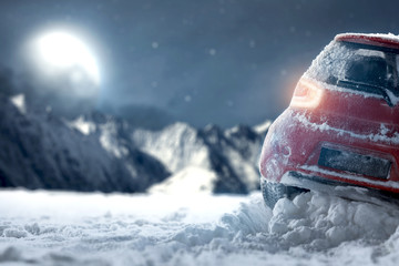 winter car and snow 