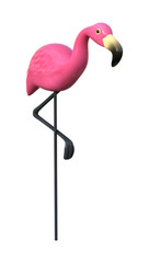 Obraz premium 3D Rendering Pink Flamingo on White