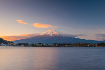 Mt. Fuji at Lake Kawaguchi sunrise