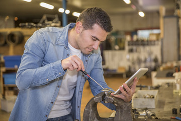 Portrait of bicycle mechanic