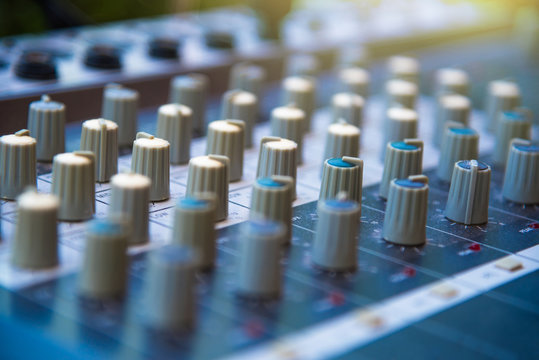 Audio sound mixer khob button board panel&amplifier equipment, s