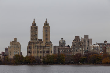 Fototapeta na wymiar View of Central Park in December in New York
