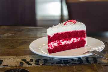 Red velvet slice of cake