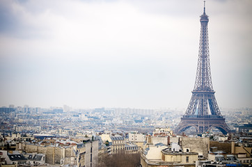 Fototapeta premium Skyline Paris France and The Eiffel Tower