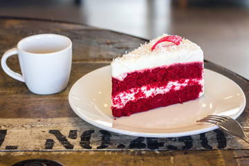 Red velvet slice of cake