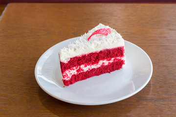 Red velvet slice of cake