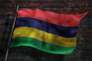 Drapeau de l'Ile Maurice usé 