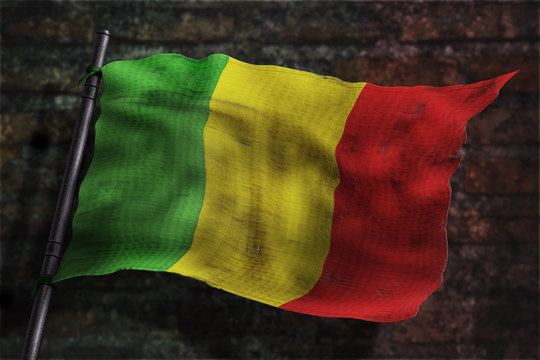 Drapeau du Mali us&eacute; 