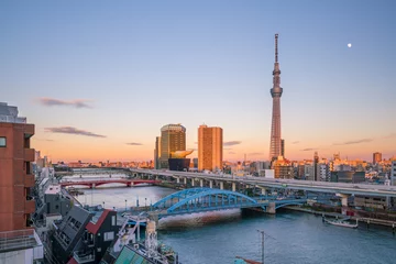 Foto op Canvas Tokyo skyline with the Sumida River © f11photo