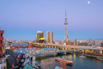 Schilderijen op glas Tokyo skyline with the Sumida River © f11photo
