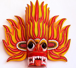 Red fire mask, Sri Lanka