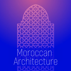 Architecture decoration morocco style Ramadan graphic background