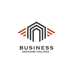 Property and Construction Logo design Vector , real estate and homes logo concept, stripes house logo concept