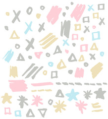 Doodle geometric pattern illustration vector