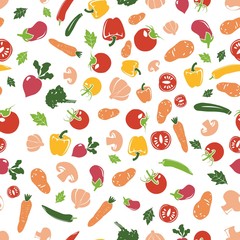 Hintergrund mit Gemüse nahtlos