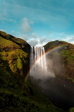 Waterfall and rainbow 