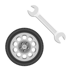 Car wheel and wrench