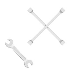 Wrench set vector