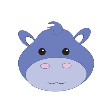 Baby hippo face