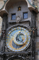 Astronomical dial of the ancient clock tower in Prague
