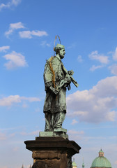 Obraz premium statue of John of Nepomuk at Charles Bridge in Prague