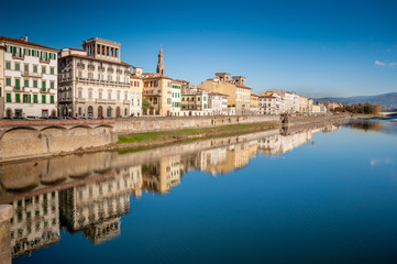 Fototapeta na wymiar Quai de l'Arno à Florence