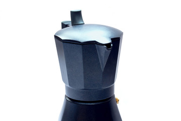 Geyser coffee maker in isolation on a white background