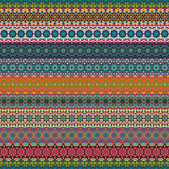 Colorful tribal vintage ethnic seamless pattern