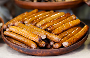 grilled sausages