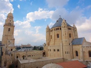 Fototapeta na wymiar Dormition abbey on Mount Zion,Jerusalem