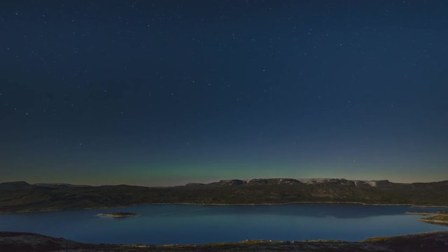 night sky Sternenhimmel mit Polarlichtern (Norwegen)