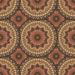 Ornate floral seamless texture, endless pattern with vintage mandala elements. - 133119112