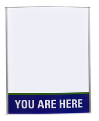 Ever wondered "where you are?" YOU ARE HERE sign with copy space. You can be anywhere! Isolated. Vertical.