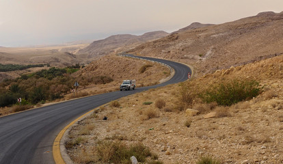 One the road to Dead Sea from Mountain Nebo